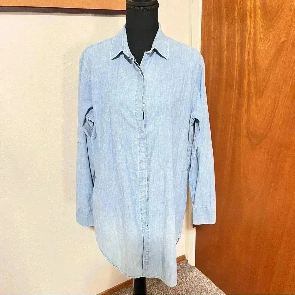 MIH 100% cotton button-down, jean blouse size M